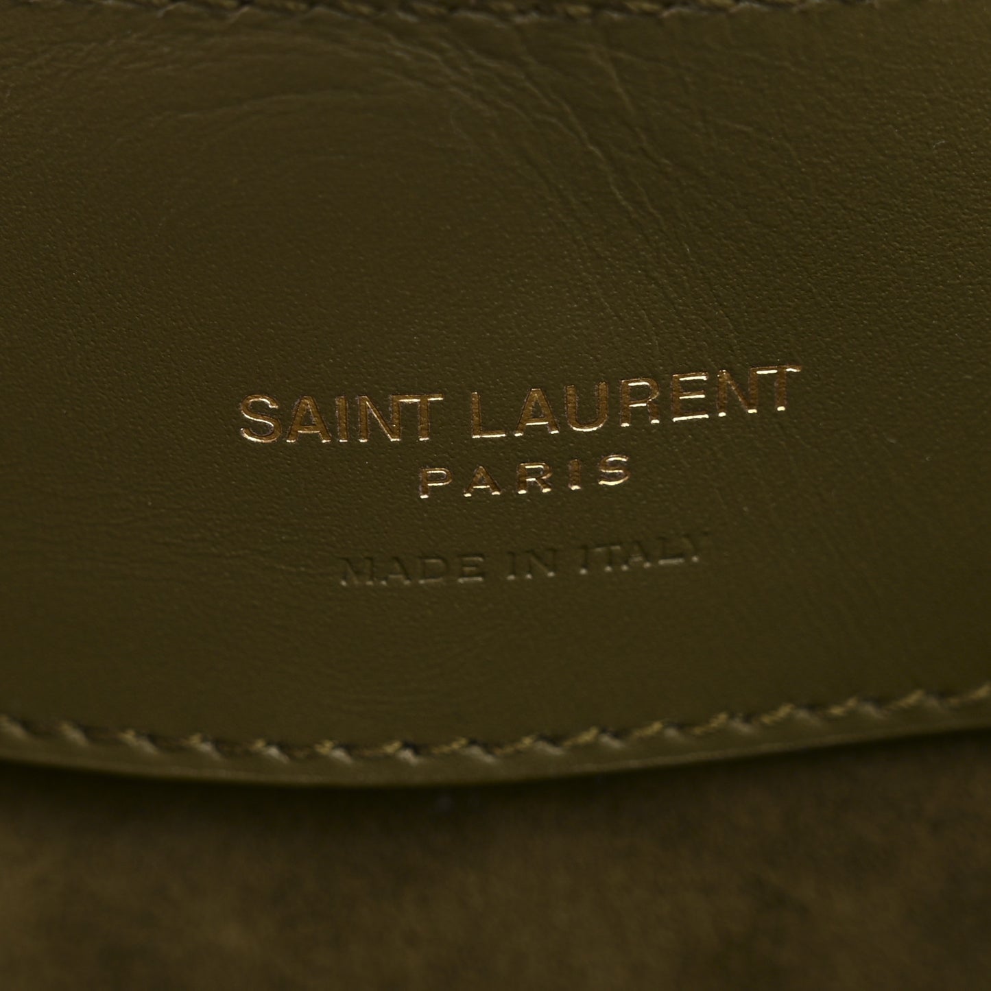 Shiny Calfskin Le 37 Mini Bucket Bag Strong Moss