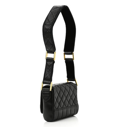 Chanel Lambskin Velvet Quilted Flap Shoulder Bag Black 3 of 11
