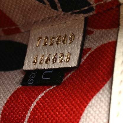 Gucci X ADIDAS Textured Dollar Calfskin Web Small Trefoil Horsebit 1955 Shoulder Bag White 7 of 11