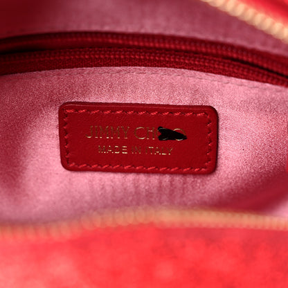 Jimmy Choo Glitter Round Crossbody Red 6 of 10