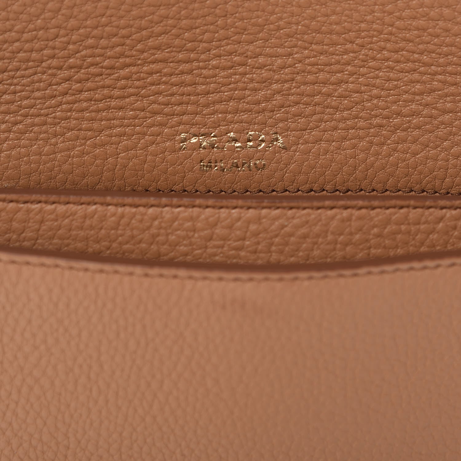 Prada Vitello Daino Crossbody Flap Caramel 7 of 16