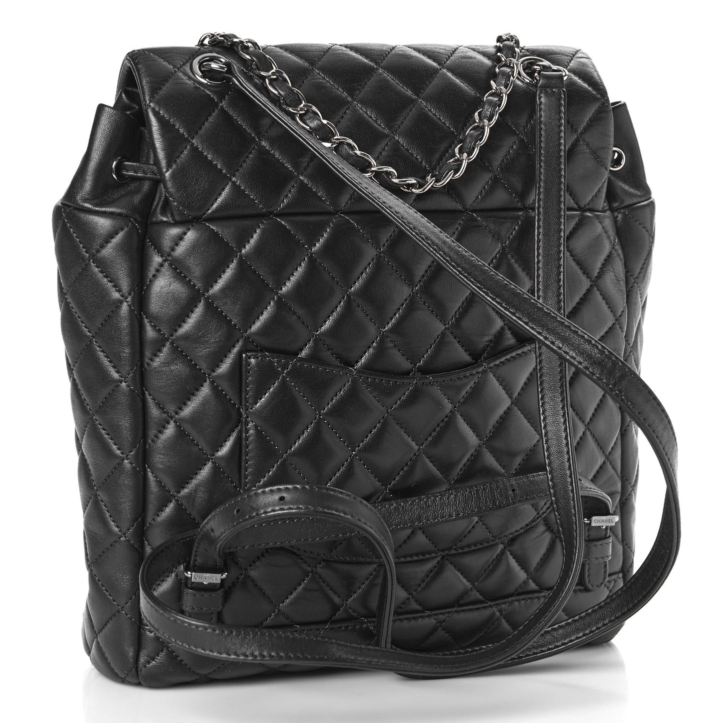 Calfskin Quilted Large Urban Spirit Backpack Dark Purple