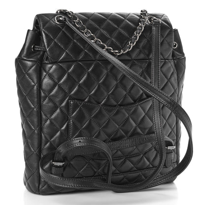 Chanel Calfskin Quilted Large Urban Spirit Backpack Dark Purple 2 of 7