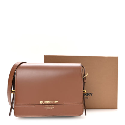 Burberry Smooth Calfskin Two Tone Small Grace Bag Malt Brown Black 20 of 21