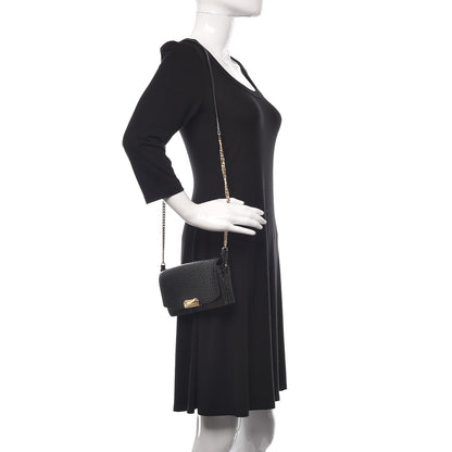 Burberry Signature Grain Small Madison Chain Clutch Black 2 of 6