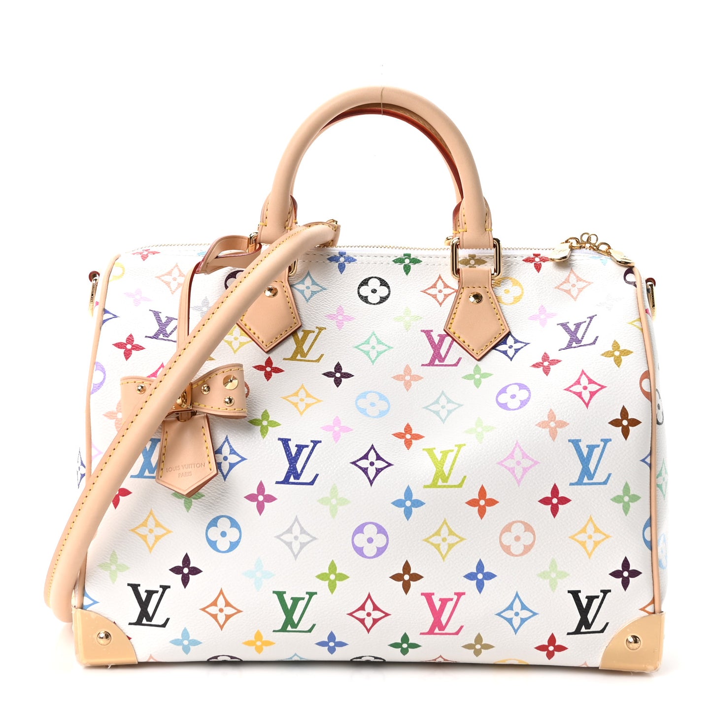 LV X TM Monogram Multicolor Speedy Soft 30 White