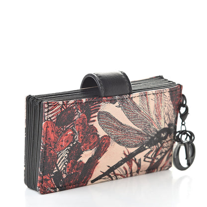 Christian Dior Calfskin Lady Dior Toile de Jouy Gusseted Card Holder Rouge Multicolor 3 of 8
