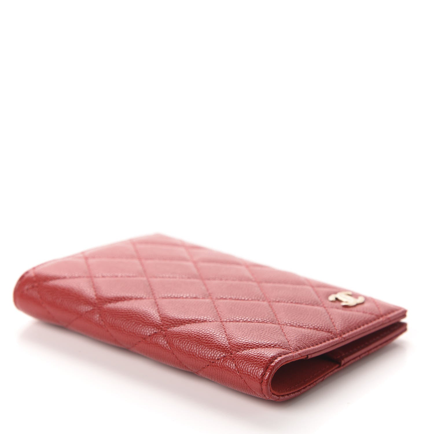 Chanel Caviar Quilted Passport Holder Red 4 of 8