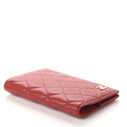 Chanel Caviar Quilted Passport Holder Red 4 of 8