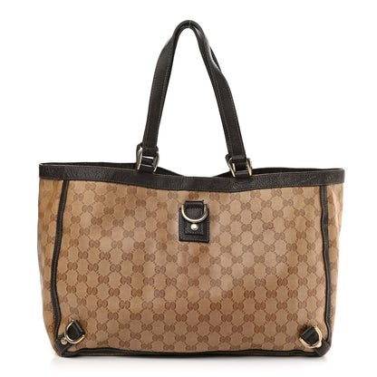 Gucci Monogram Large Abbey Tote Dark Brown 1 of 17