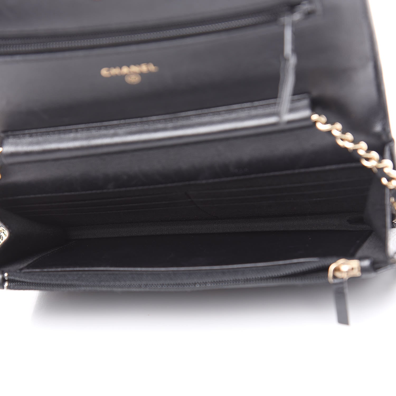 Chanel Glazed Calfskin Quilted Boy Wallet On Chain WOC Black 5 of 19