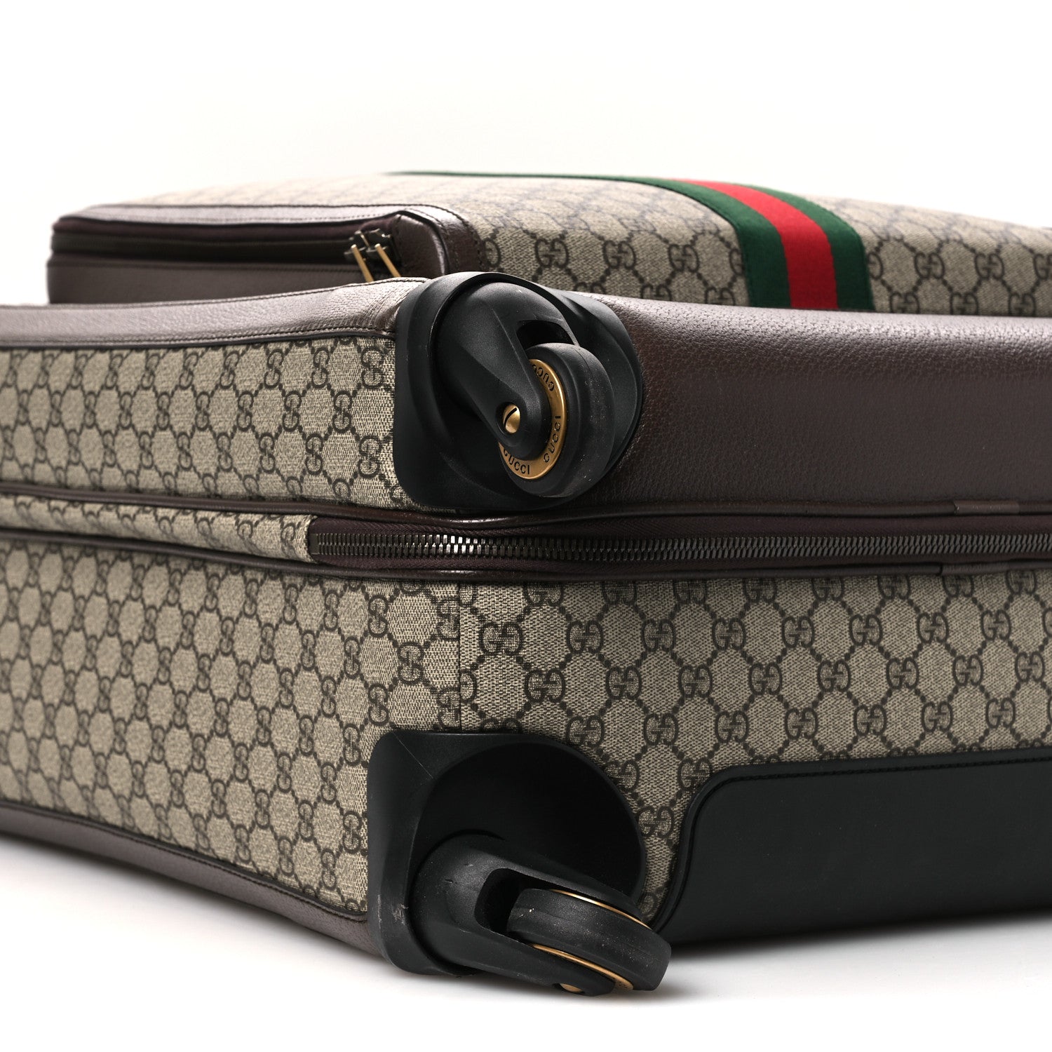 Gucci GG Supreme Monogram Web Medium Savoy Trolley Beige Ebony 8 of 9