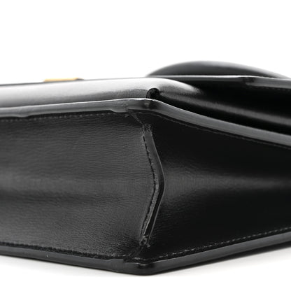 Saint Laurent Smooth Calfskin Medium Monogram Sunset Satchel Black 9 of 10