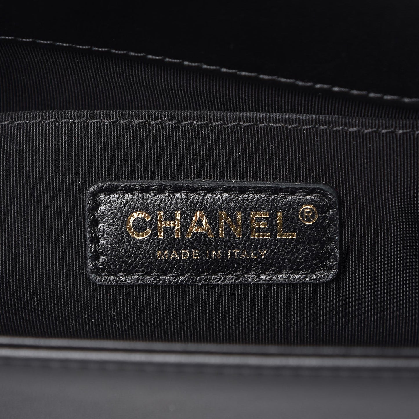 Lambskin Quilted Medium Boy Flap Black