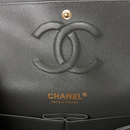 Chanel Lambskin Quilted Medium Double Flap Dark Grey 6 of 11