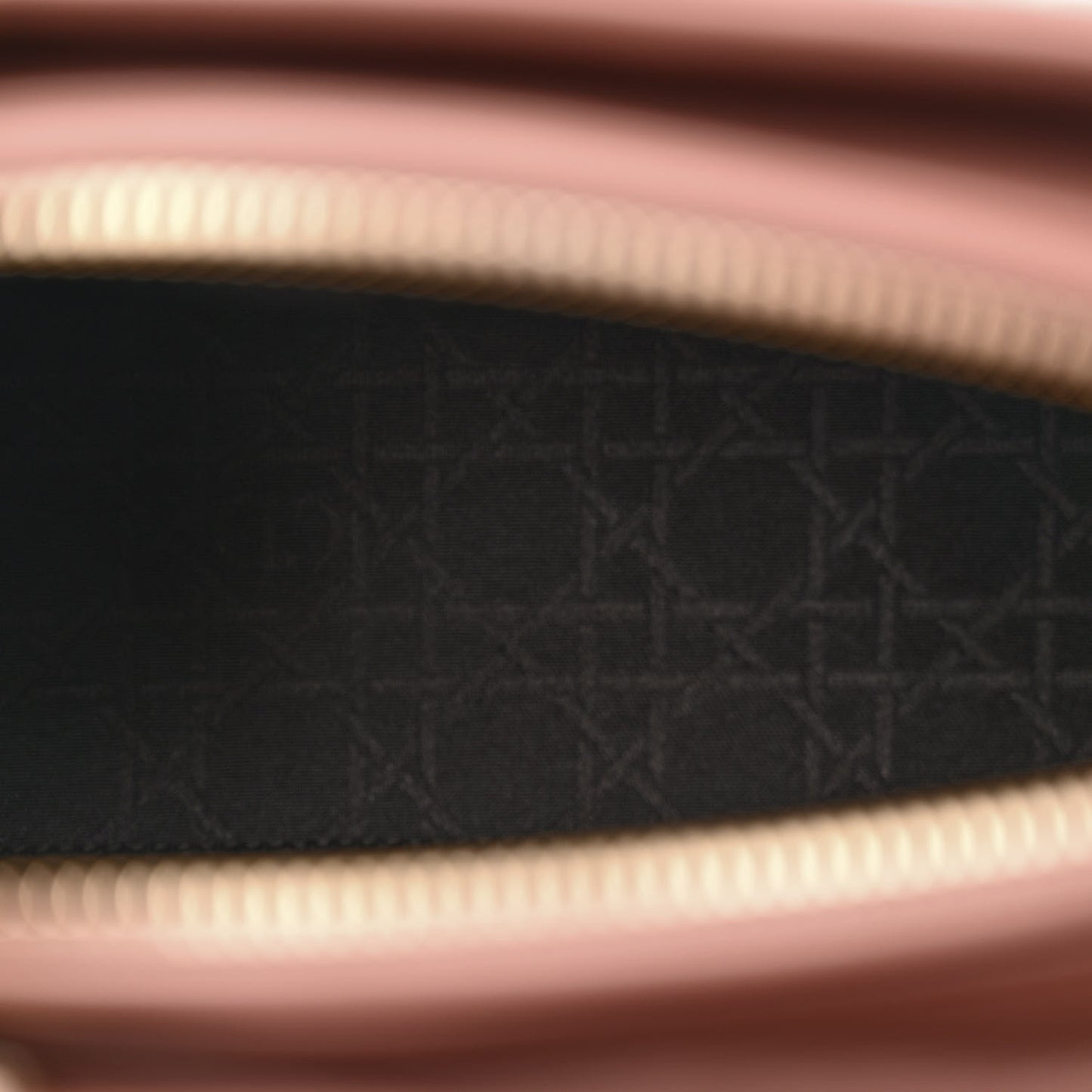 CHRISTIAN DIOR Lambskin Cannage Medium Lady Dior Bois de Rose