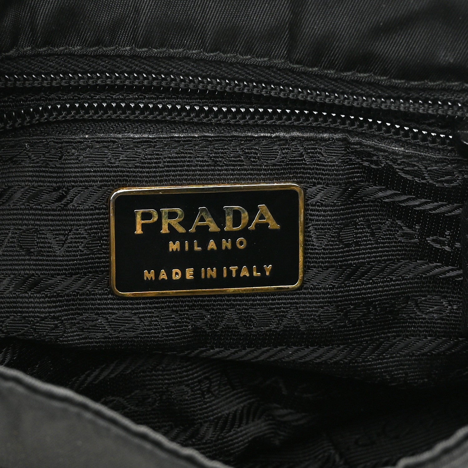 Prada Tessuto Nylon Chain Shoulder Bag Black 5 of 9