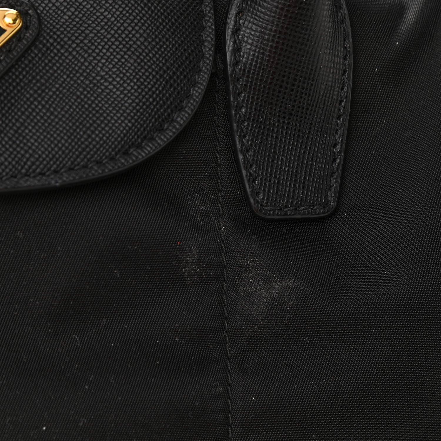 Prada Tessuto Nylon Saffiano Tote Black 8 of 11