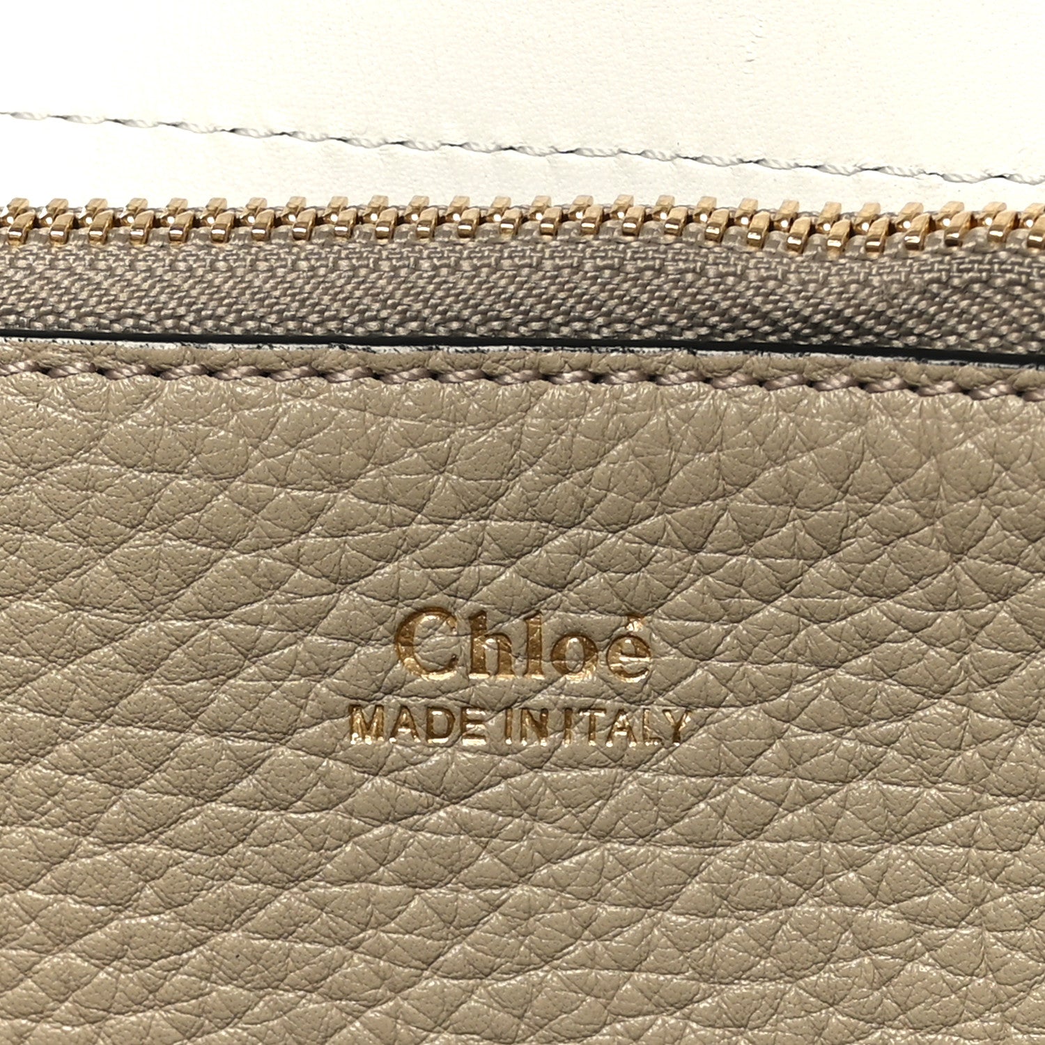 Chloe Grained Calfskin Large Charlotte Tote Motty Grey White 8 of 11