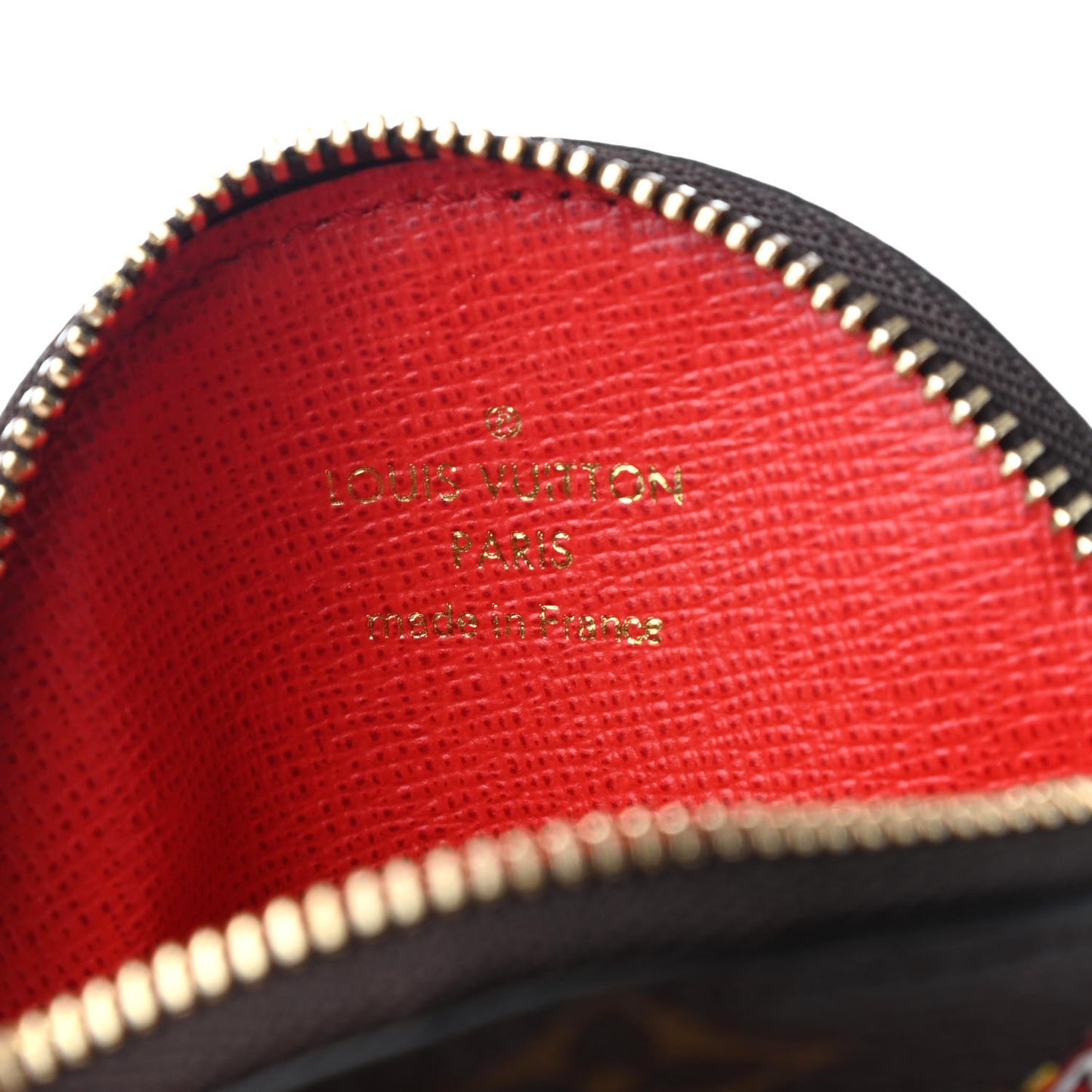 Monogram 2020 Christmas Animation Bumper Cars Round Coin Purse Coquelicot
