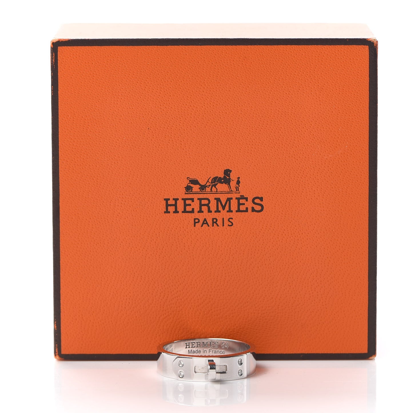 18K White Gold Diamond PM Kelly Ring 54 6.75