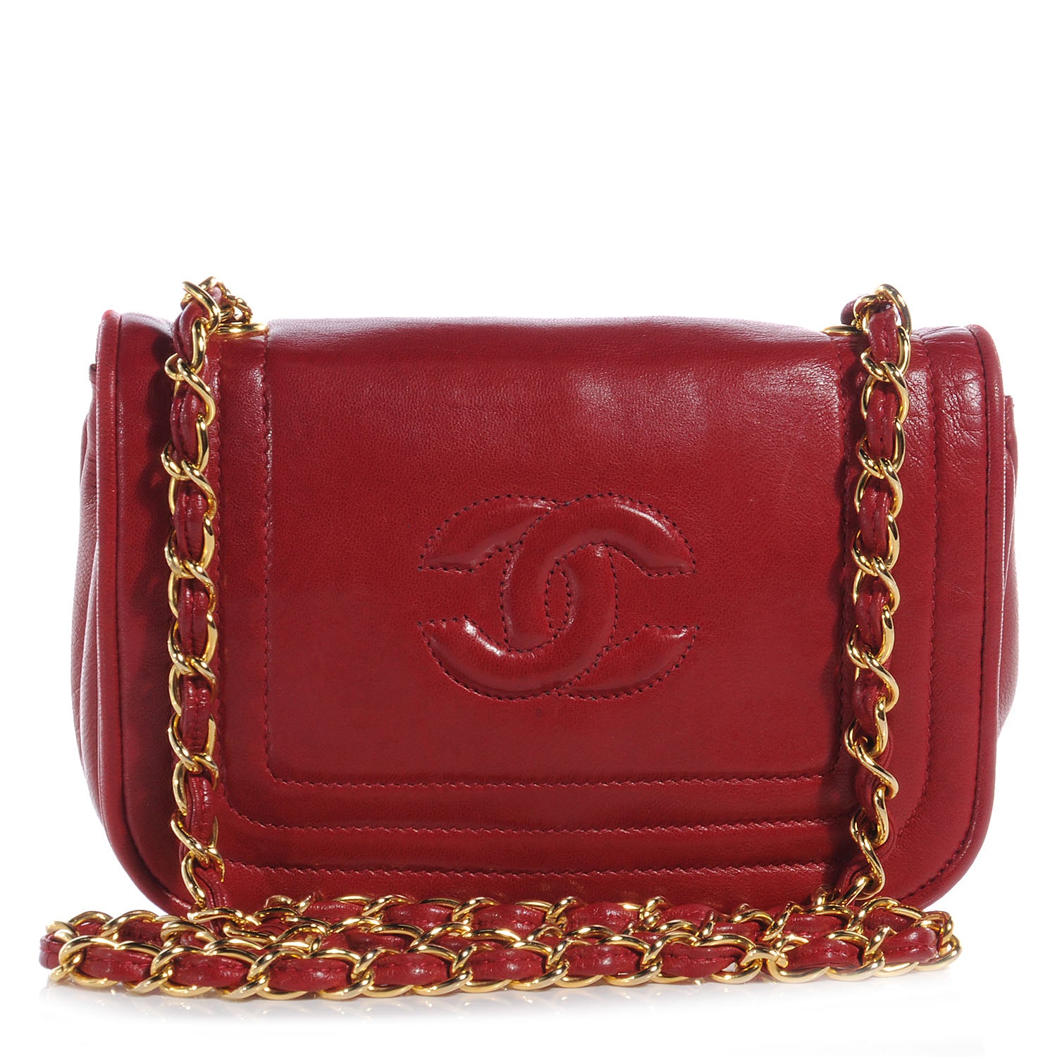 Chanel Lambskin Mini CC Timeless Flap Red 1 of 8