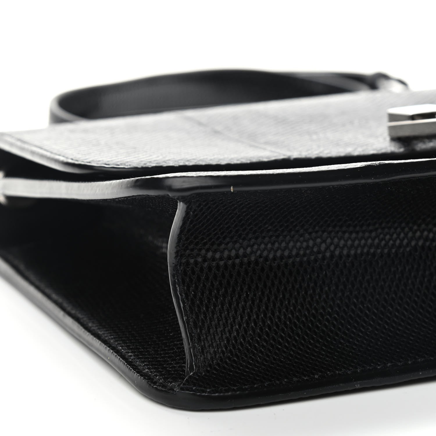 Saint Laurent Snakeskin Carre Satchel Black 8 of 9