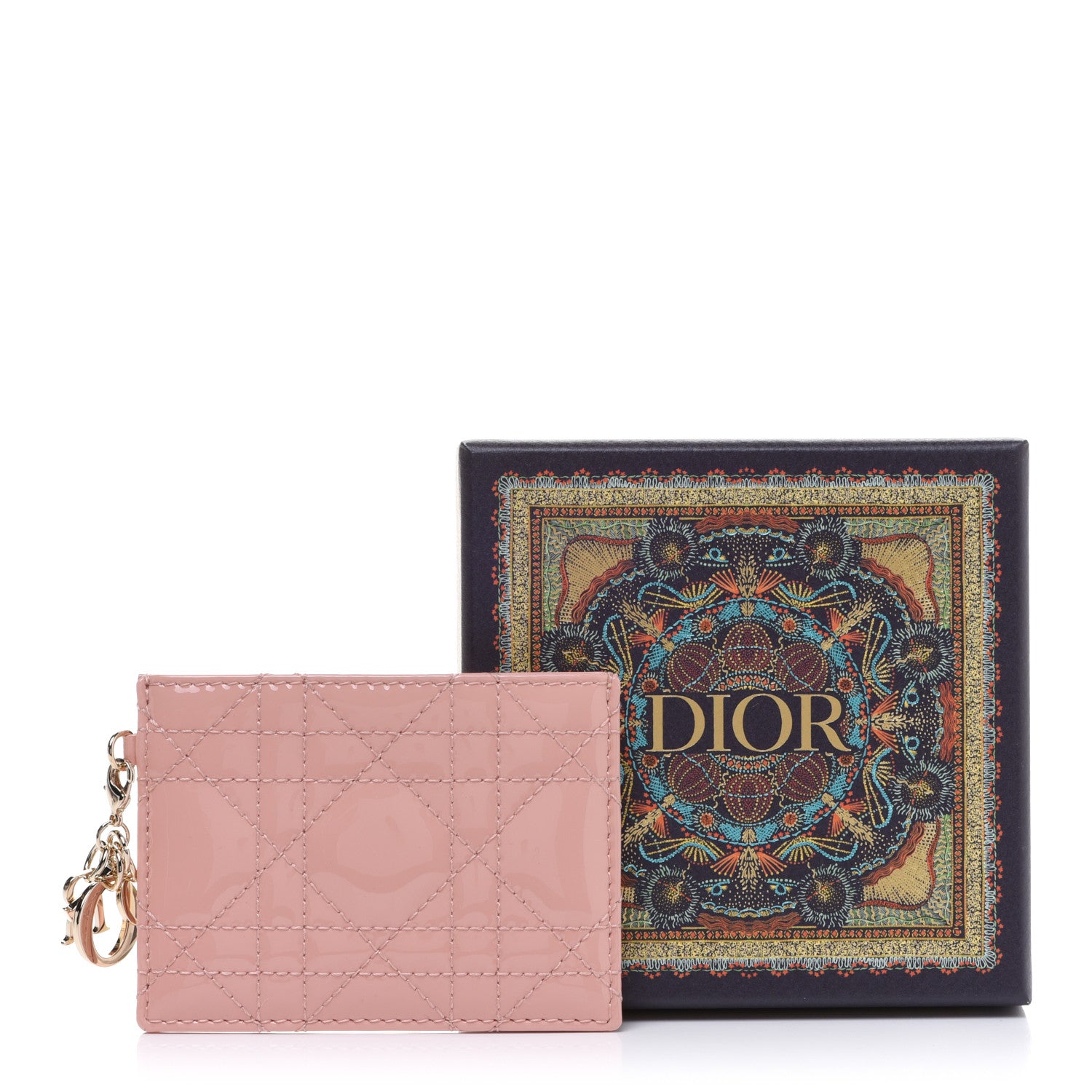 Christian Dior Patent Cannage Lady Dior Card Holder Rose Clair 10 of 10