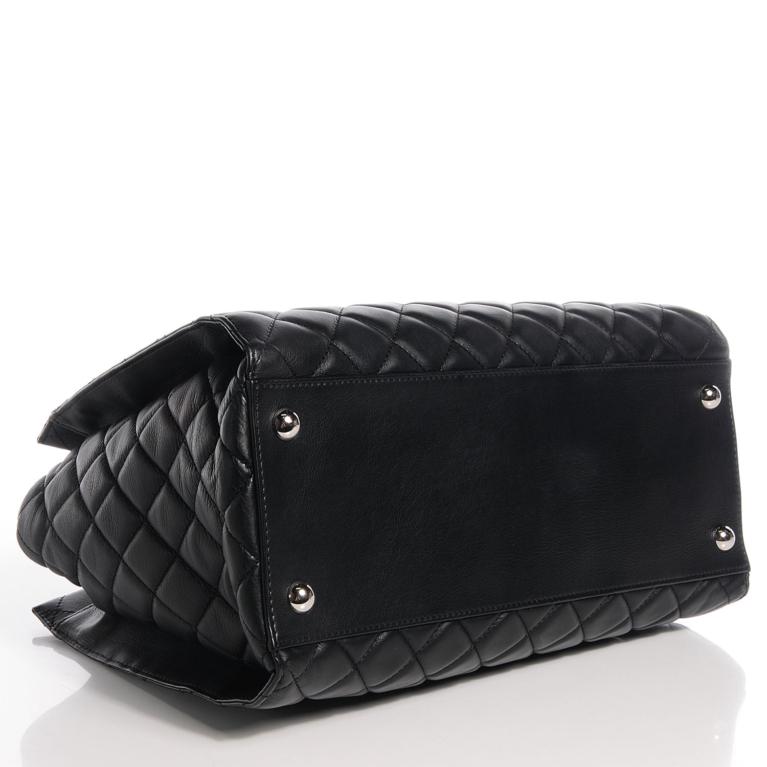 Chanel Calfskin Quilted Chic and Soft Large Shopping Tote Black 4 of 8