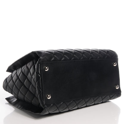 Chanel Calfskin Quilted Chic and Soft Large Shopping Tote Black 4 of 8