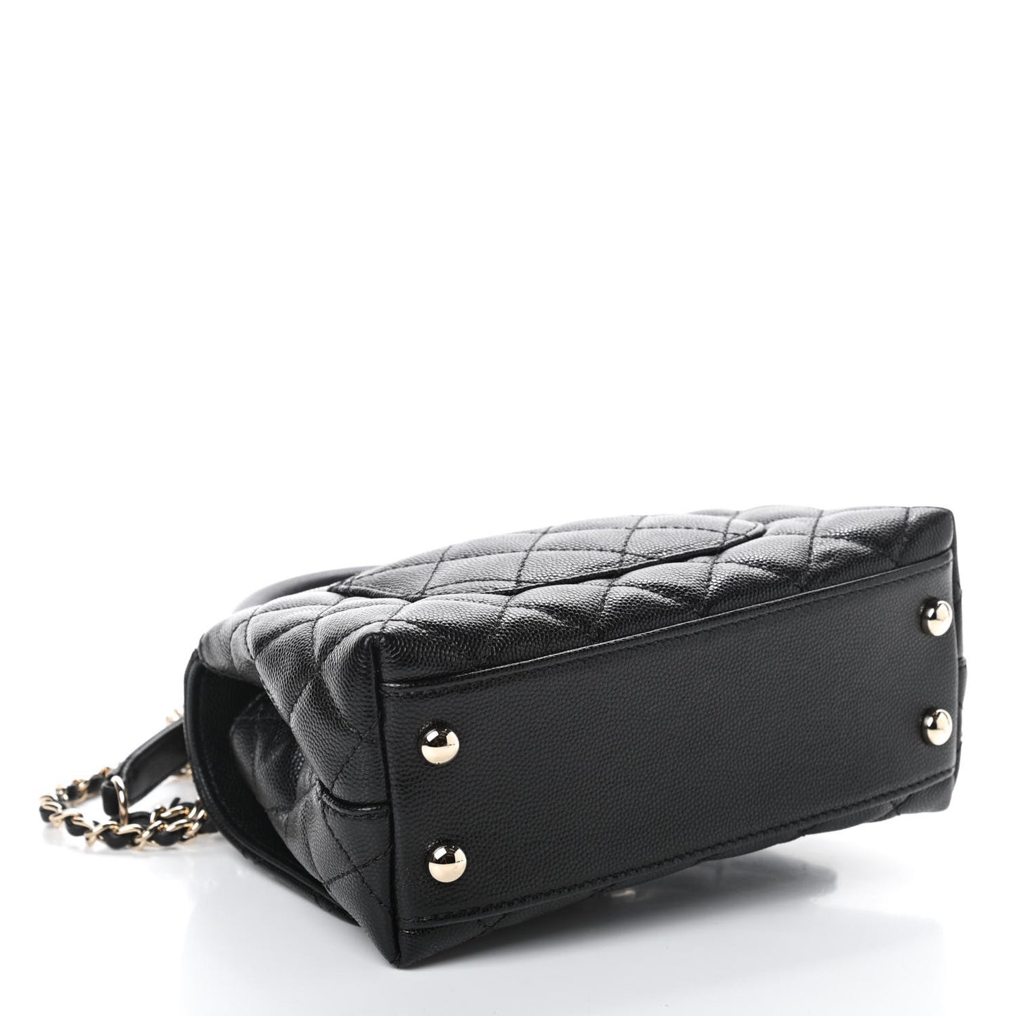 Caviar Quilted Extra Mini Coco Handle Flap Black