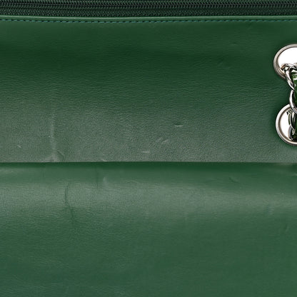 Chanel Patent Calfskin Quilted Medium Double Flap Green 16 of 19