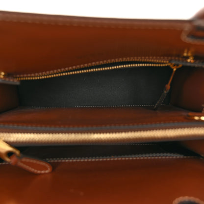 Burberry Calfskin Vintage Check Mini Two Handle Title Bag Archive Beige 5 of 10