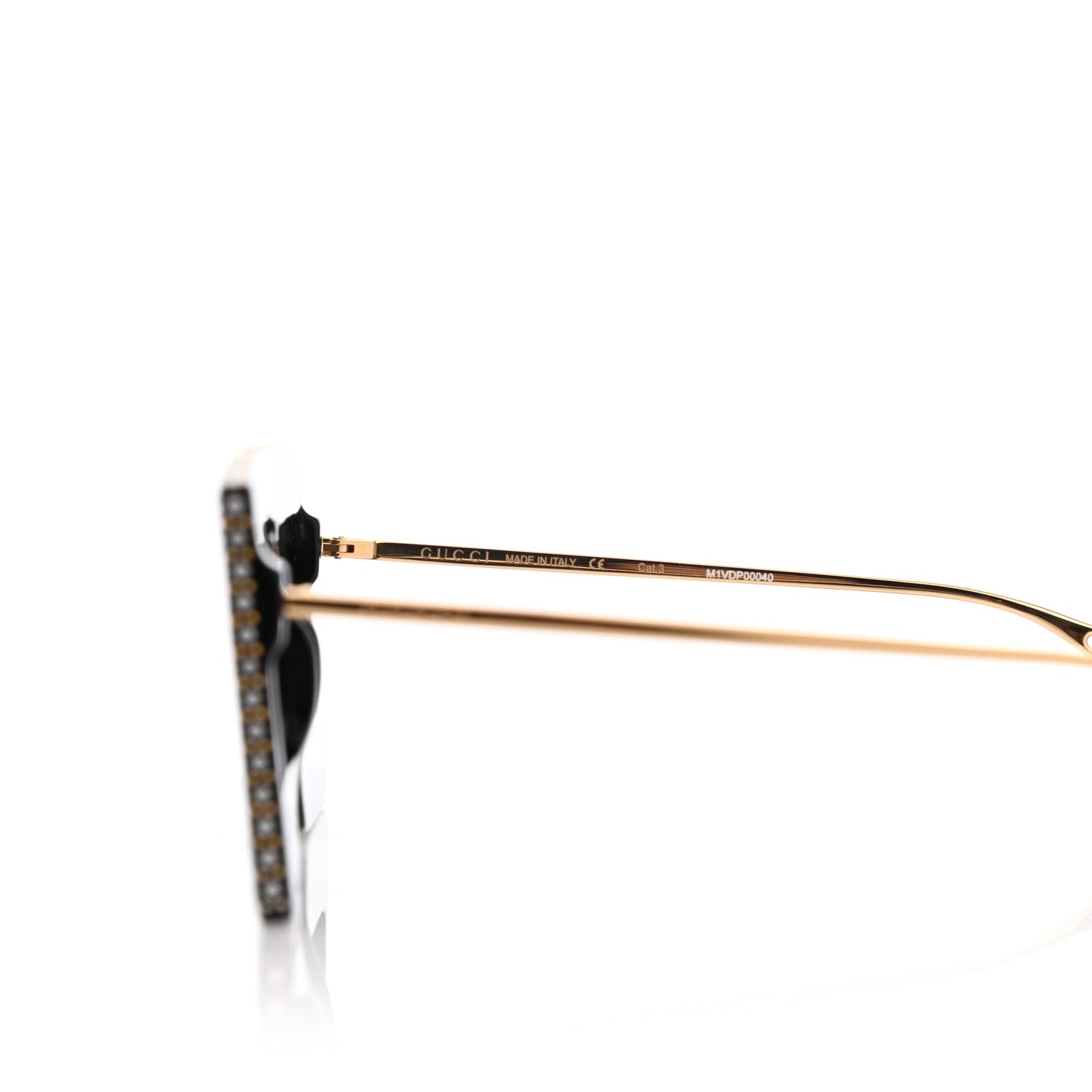 Gucci Acetate Crystal Mask-Frame Sunglasses GG0431S Black 12 of 14