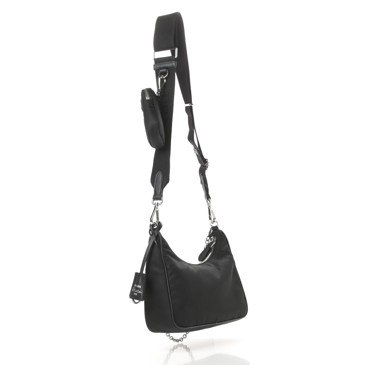 Prada Nylon Re-Edition 2005 Shoulder Bag Black 3 of 13