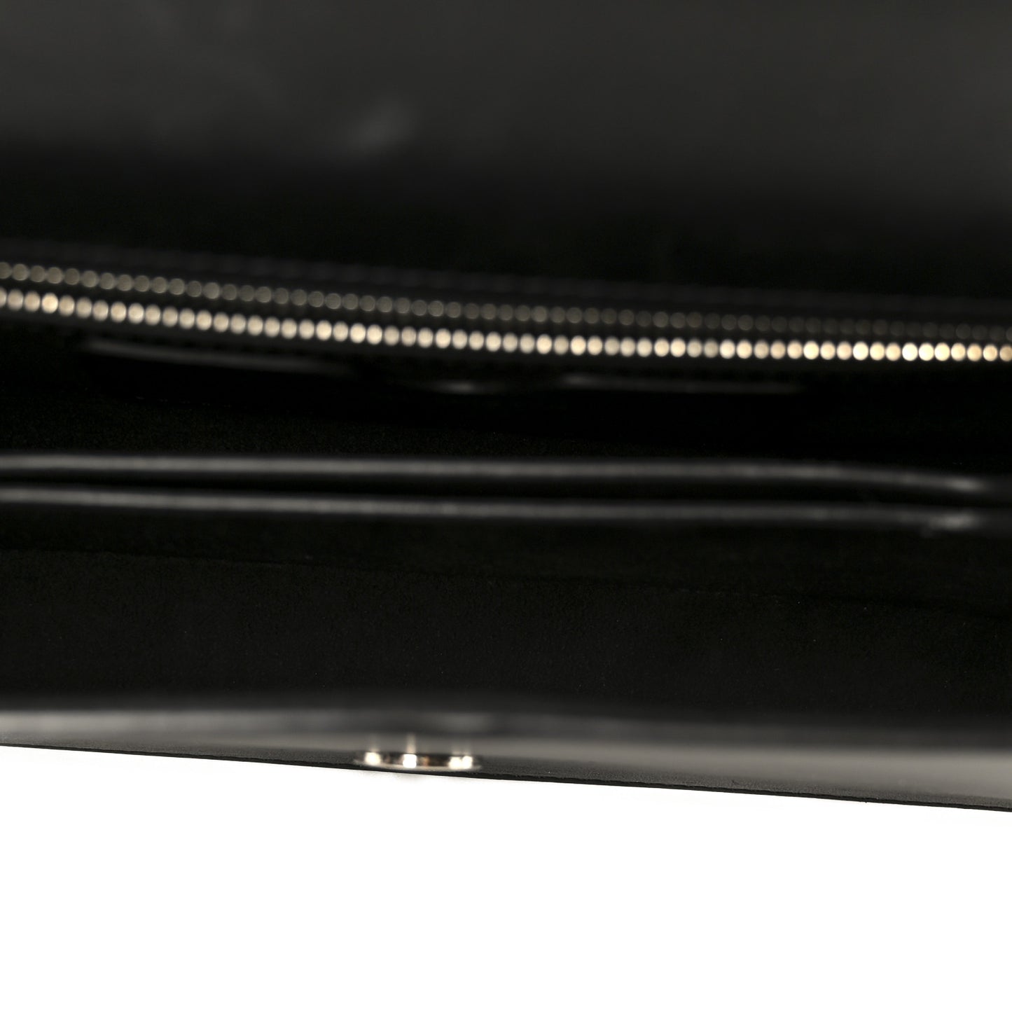 Calfskin Stitched Butterfly Jeweled Knuckle Satchel Black