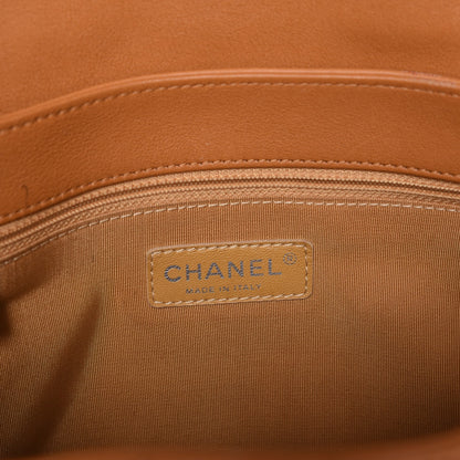 Chanel Washed Lambskin Quilted Maxi Chain Around Flap Dark Beige 6 of 7