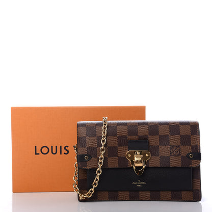 Louis Vuitton Damier Ebene Vavin Chain Wallet Black 11 of 11