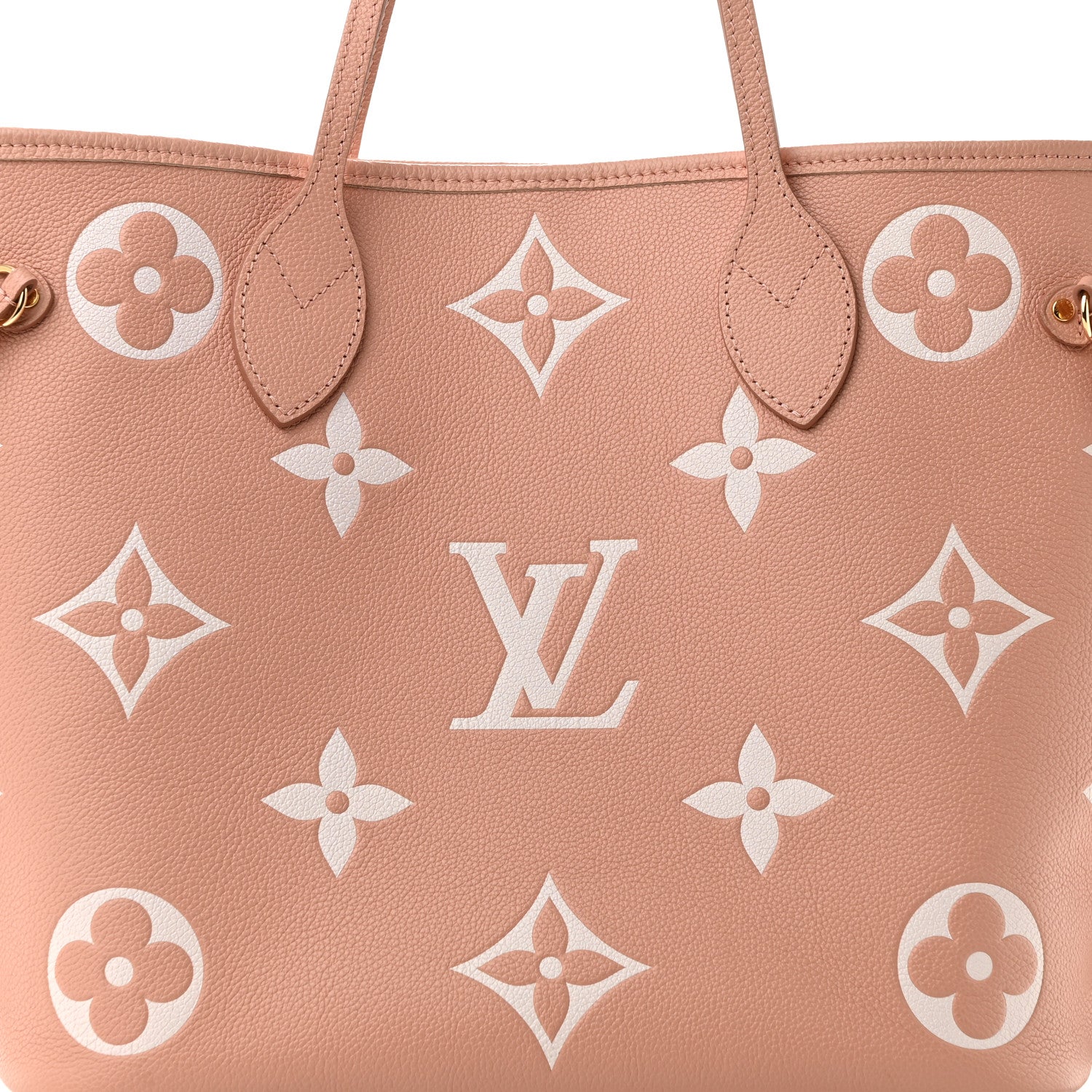 Louis Vuitton Empreinte Monogram Giant Neverfull MM Trianon Pink Cream 9 of 11