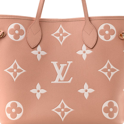 Louis Vuitton Empreinte Monogram Giant Neverfull MM Trianon Pink Cream 9 of 11