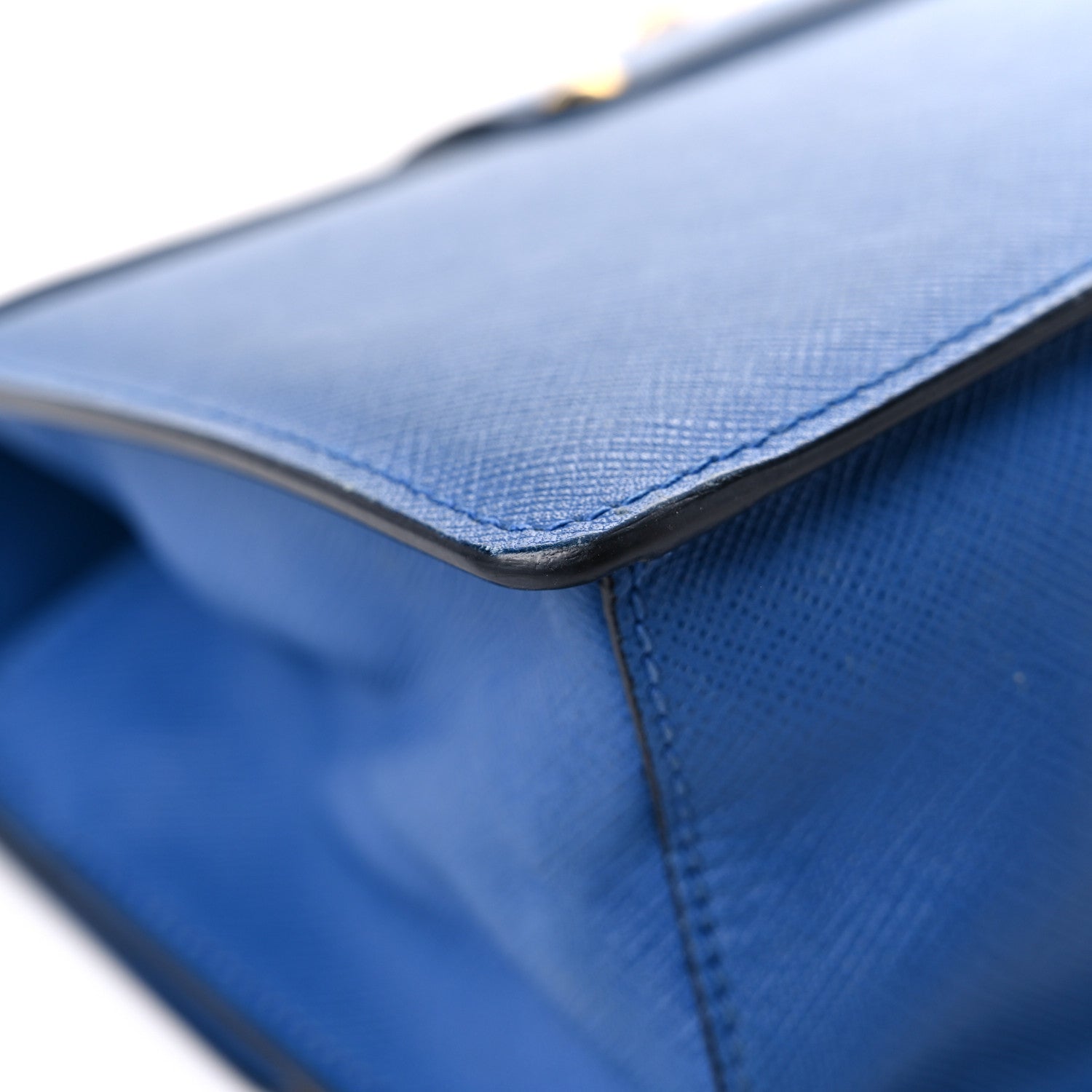 Prada Saffiano Lock Crossbody Bleu 9 of 21