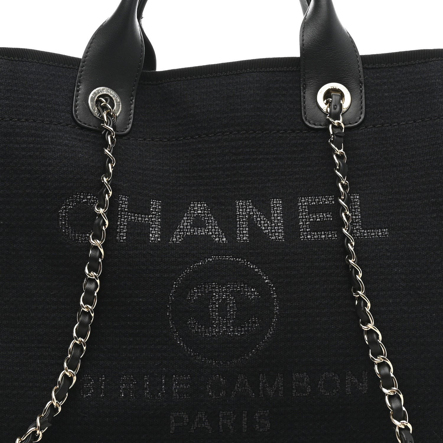 Chanel Mixed Fibers Small Deauville Tote Black 9 of 14