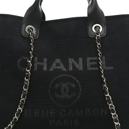 Chanel Mixed Fibers Small Deauville Tote Black 9 of 14