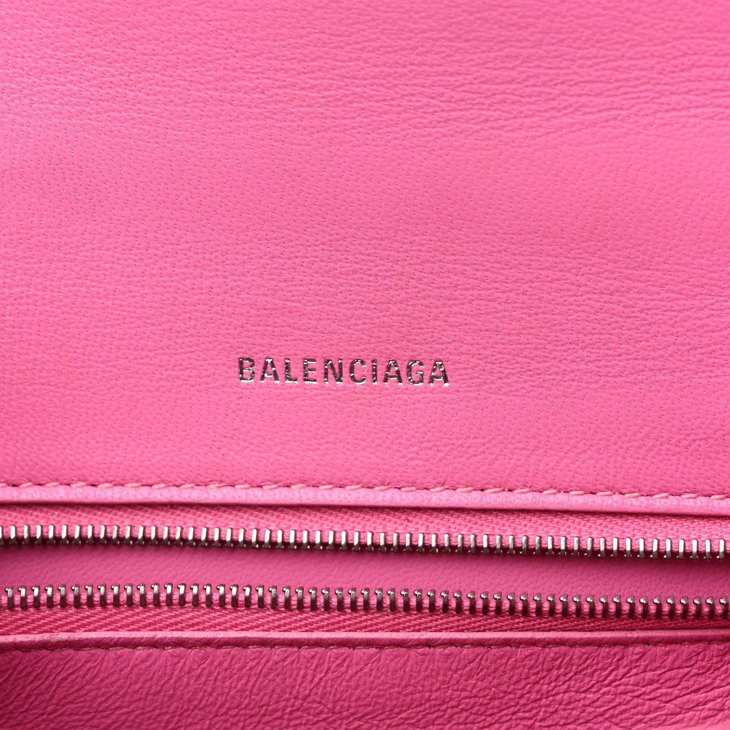 Balenciaga Shiny Calfskin Crocodile Embossed Small Hourglass Top Handle Bag Baby Pink 6 of 18