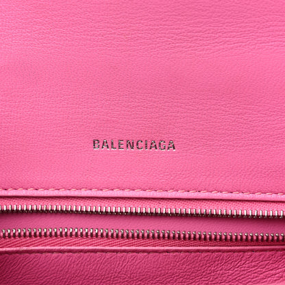 Balenciaga Shiny Calfskin Crocodile Embossed Small Hourglass Top Handle Bag Baby Pink 6 of 18