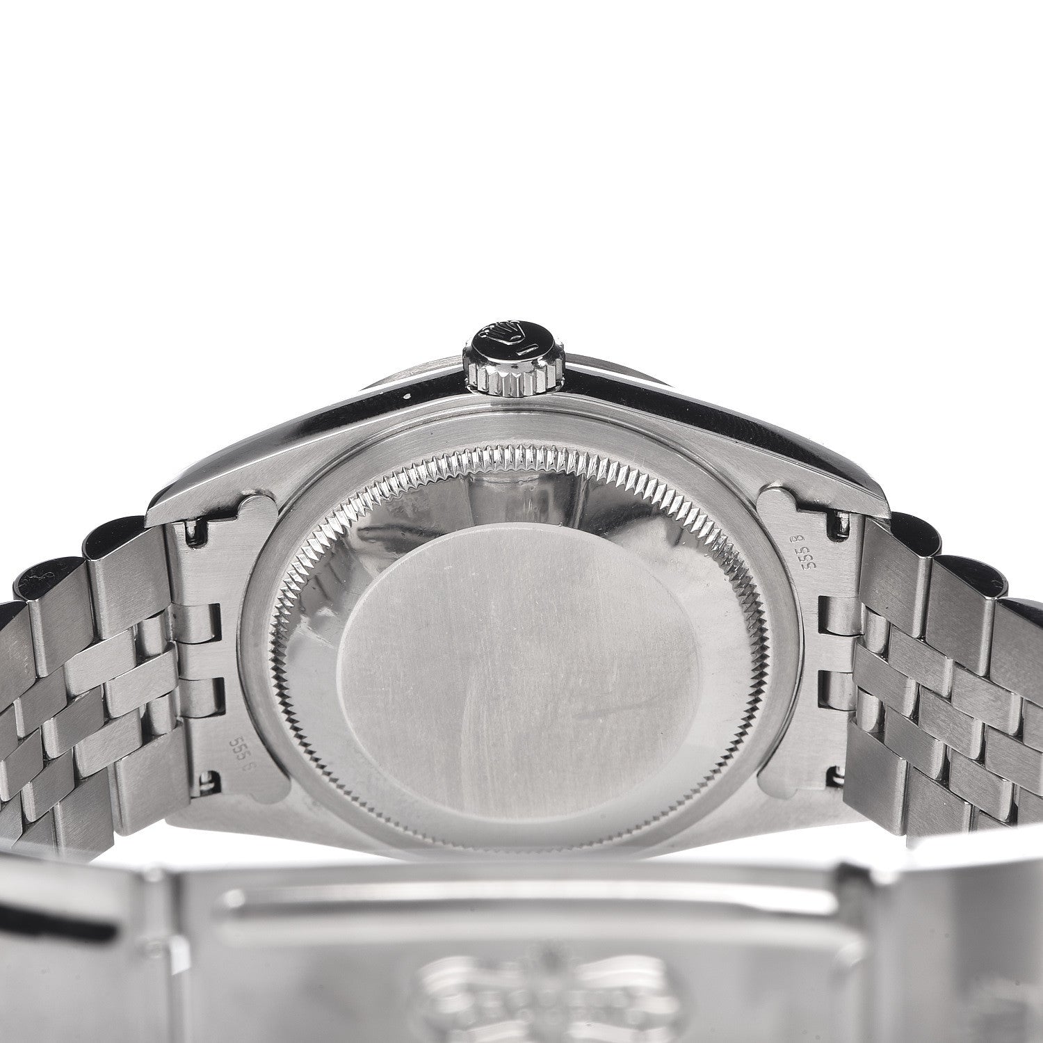 Rolex Stainless Steel 18K White Gold Diamond 36mm Oyster Perpetual Datejust Watch Black 16234 6 of 6