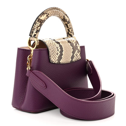 Louis Vuitton Taurillon Snakeskin Mini Capucines Deep Purple 2 of 10