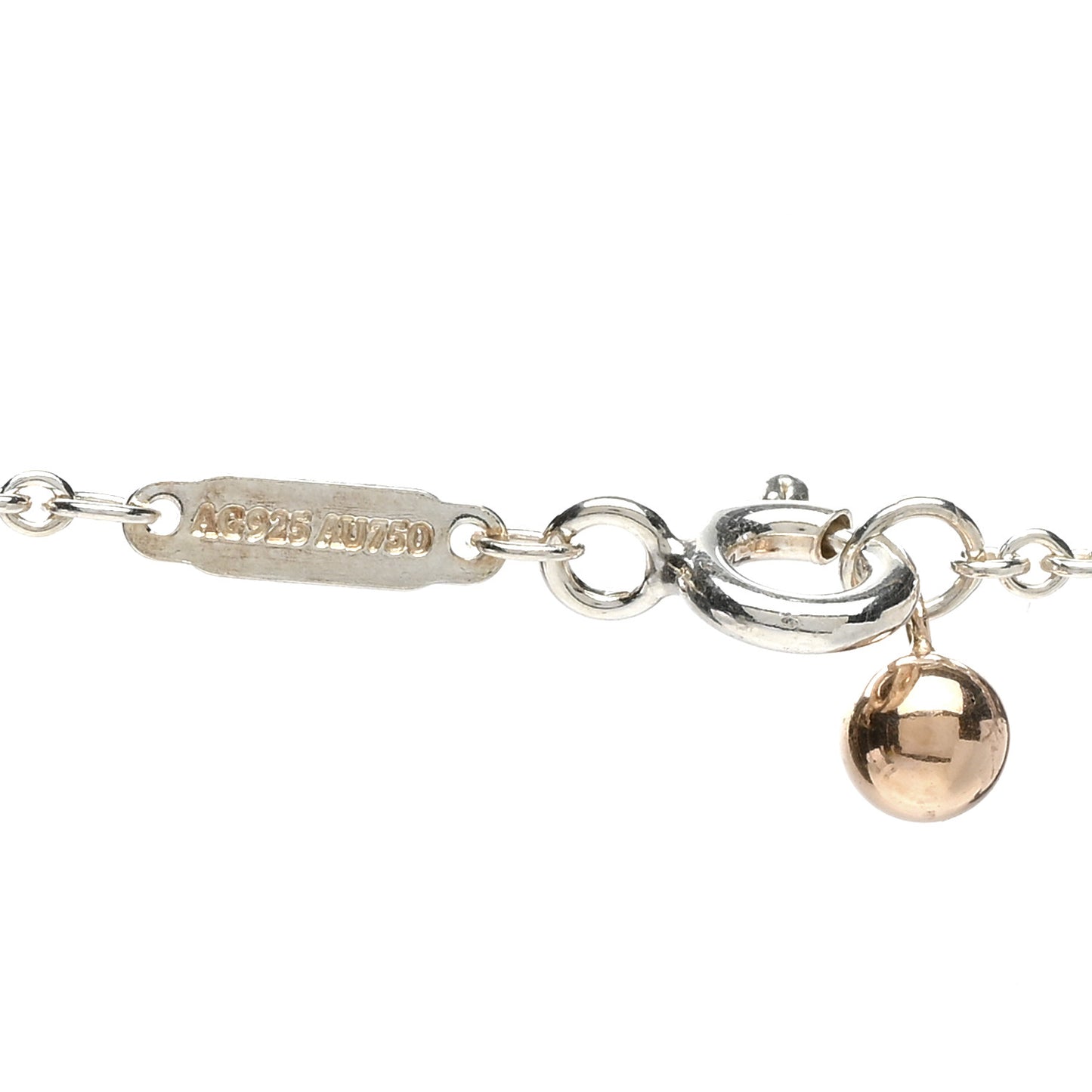 Sterling Silver 18K Rose Gold Save the Wild Elephant Pendant Bead Necklace