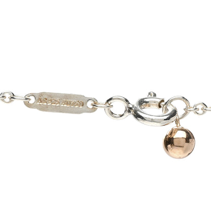 Tiffany Sterling Silver 18K Rose Gold Save the Wild Elephant Pendant Bead Necklace 4 of 5