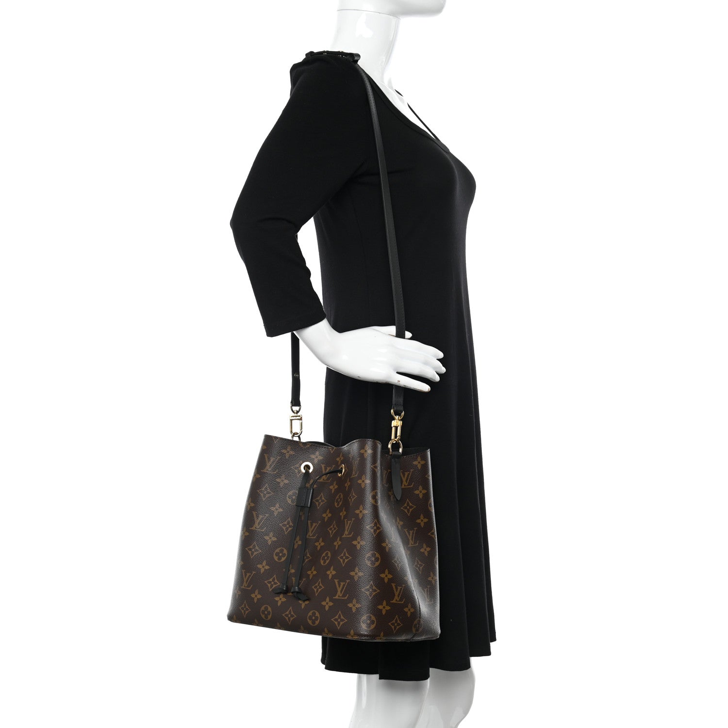 Louis Vuitton Monogram Neonoe MM Black 2 of 9